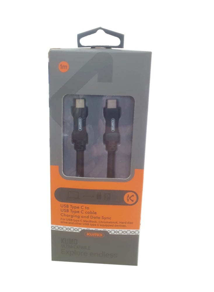 كومو كيبل USB-C إلى USB-C للشحن السريع 60 واط بطول 1 متر من KUMO - Image 1