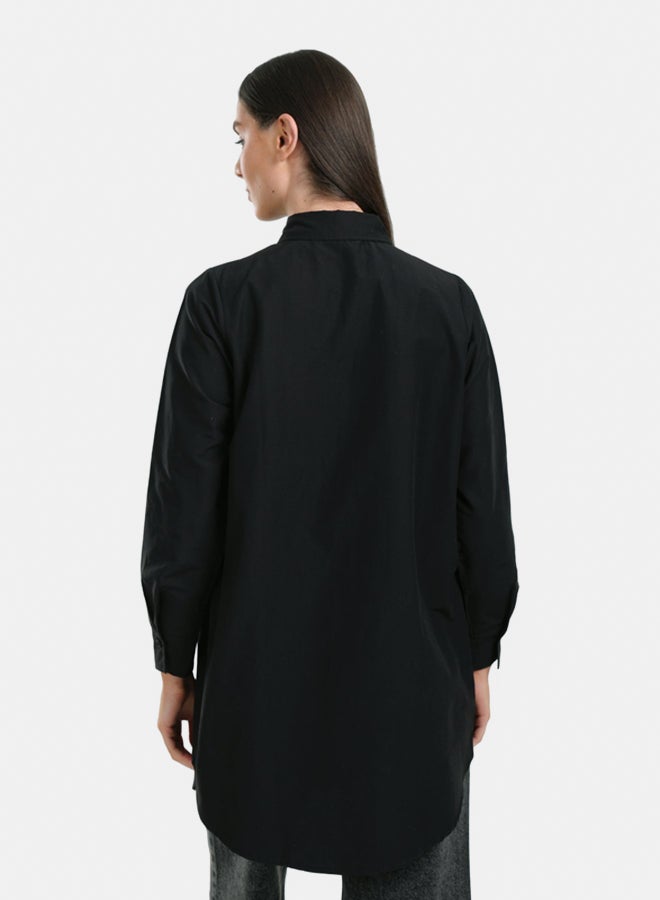 Clue Round Hem Long Shirt - Image 3