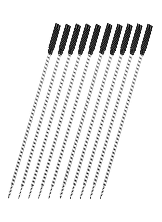 MengRan 4.5'' Ballpoint Ink Pen Refills for Twist Pens,1mm Medium Tip, Compatible with Cross Pen Refills (8513)(10 Pcs Black Ink) - Image 1