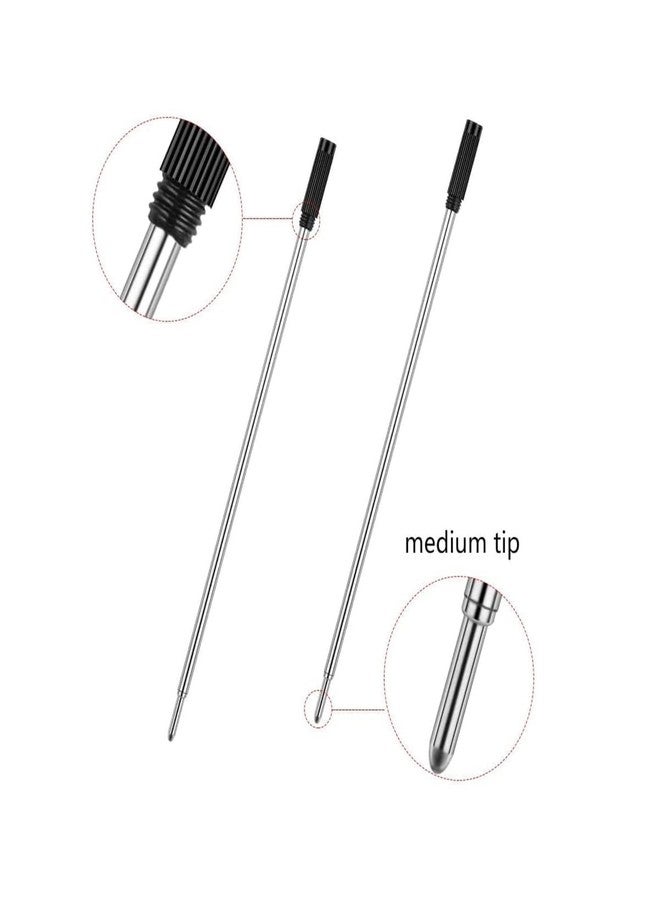 MengRan 4.5'' Ballpoint Ink Pen Refills for Twist Pens,1mm Medium Tip, Compatible with Cross Pen Refills (8513)(10 Pcs Black Ink) - Image 3