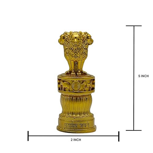 AABCO Ashoka Stambh Desk Ashoka Pillar Ideal for Table Office & Home Decor Showpiece Best for Gifting Purpose 5 x 2 Inches - Image 3