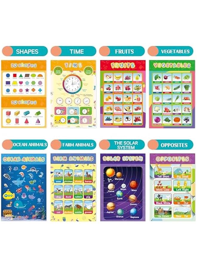 16 Educational Posters for Toddlers - Pre K Learning Posters for Classroom  Playroom Decor Alphabet Number Chart - Image 3