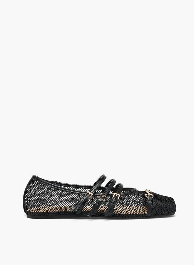 Celeste BLACK Women Buckle Closure Ballerina Shoes for Women | Best Price UAE