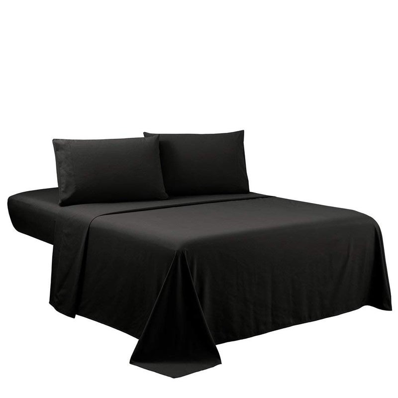 Fitted bedsheet 120 x 200 CM with Pillowcase 70 x50 CM (Black)