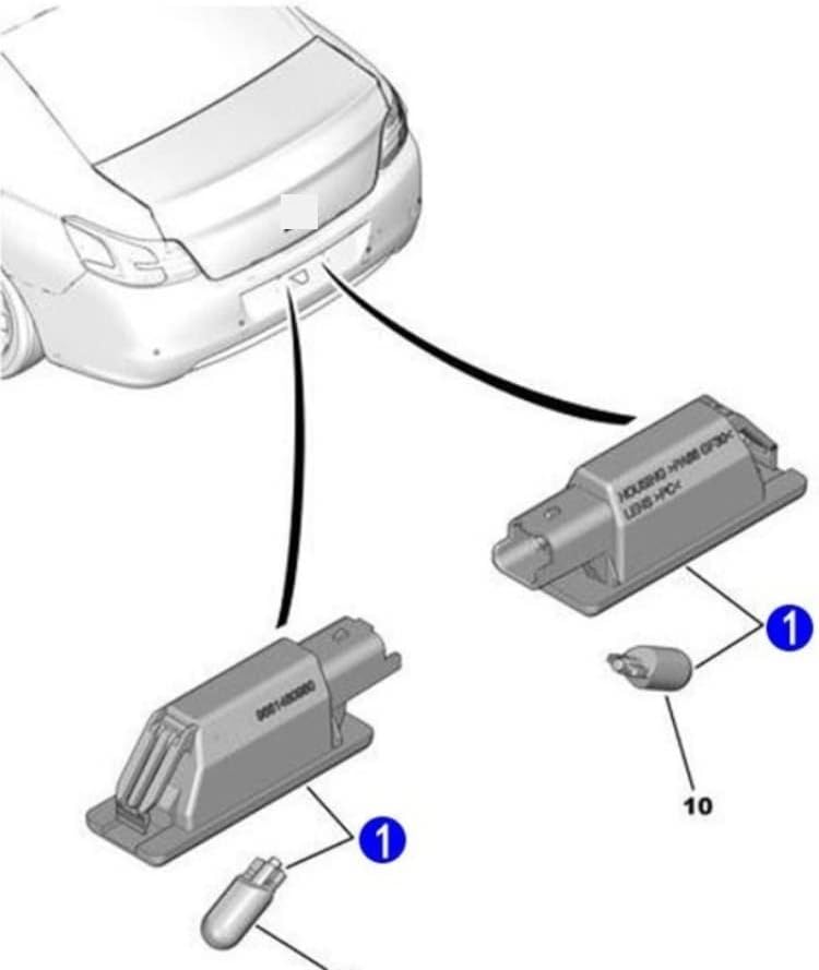 DEMULAX License Lamp for Peugeot and Citroen - Image 3