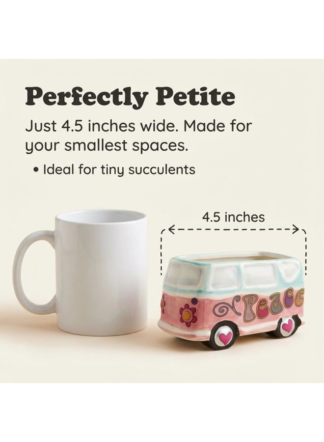 The Bridge Collection Hippy Vehicle Planter Pot (Peace Bus) - Image 3