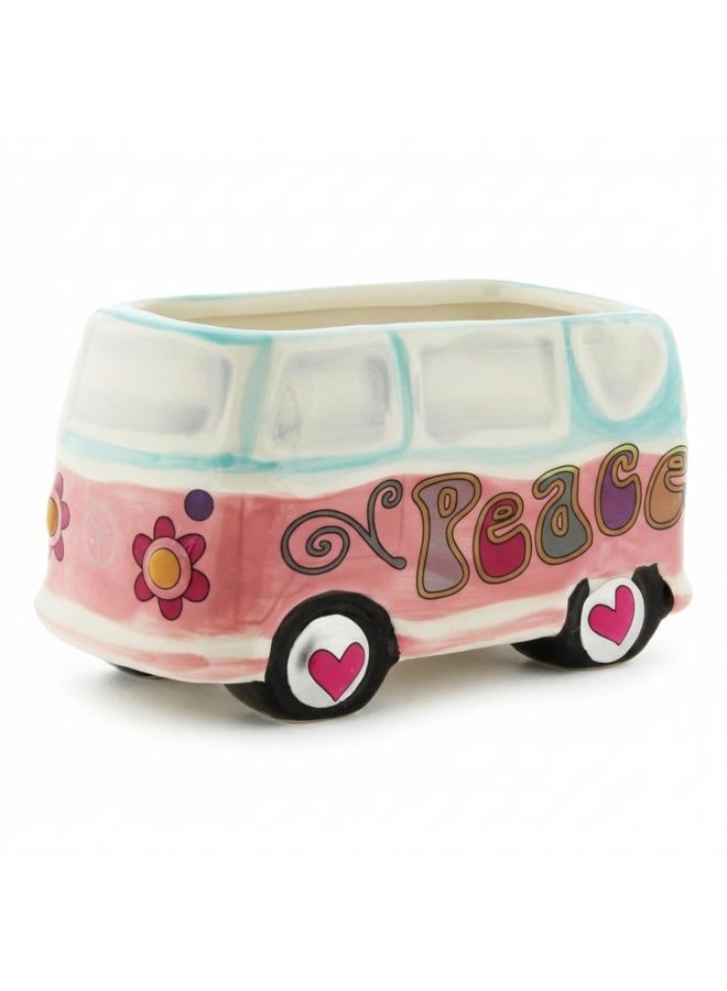 The Bridge Collection Hippy Vehicle Planter Pot (Peace Bus) - Image 1
