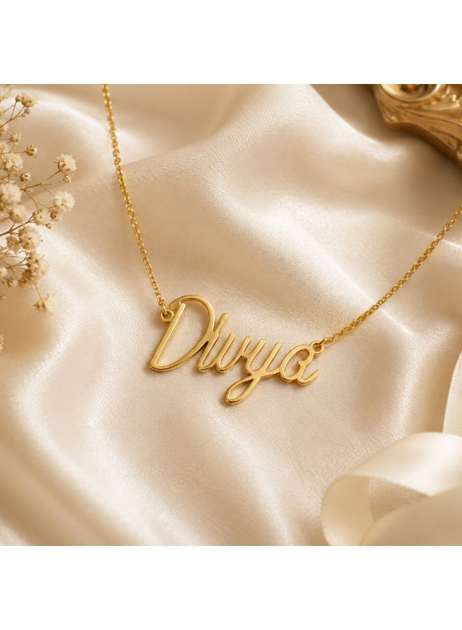 NENOUSH Kids Name Necklace | English Letter Pendant Chain 35cm | Gold Tone Jewelry | Birthday Party Gift for Girls | Daily Wear Fashion Jewelry for Special Occasions - Image 3