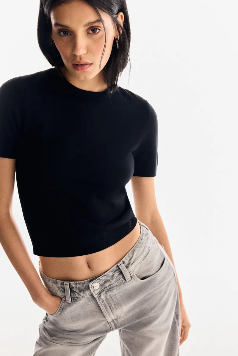 H&M Fine-knit T-shirt