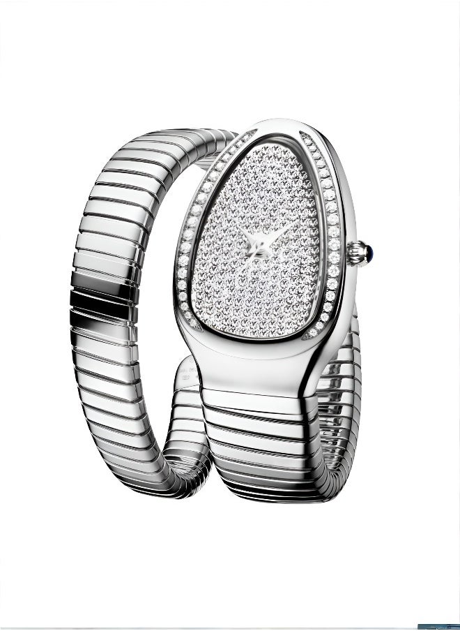 Hilyagems French Snake Diamond Women's Watch 