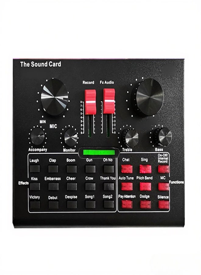V8X PRO Multifunctional BT Live Sound Card Intelligent Audio Mixer Sound Card for Computers and Mobilephone Live Sound Mixer Board - Image 1