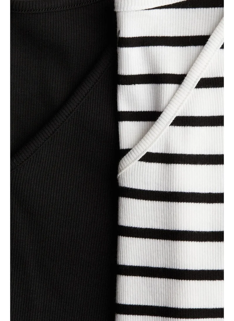 H&M 2-pack long-sleeved ribbed tops