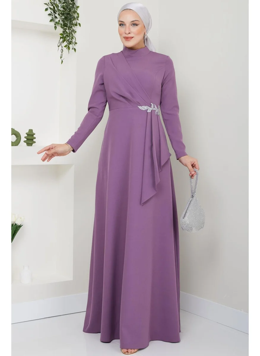 Esilanur Rana Hijab Evening Dress Lila