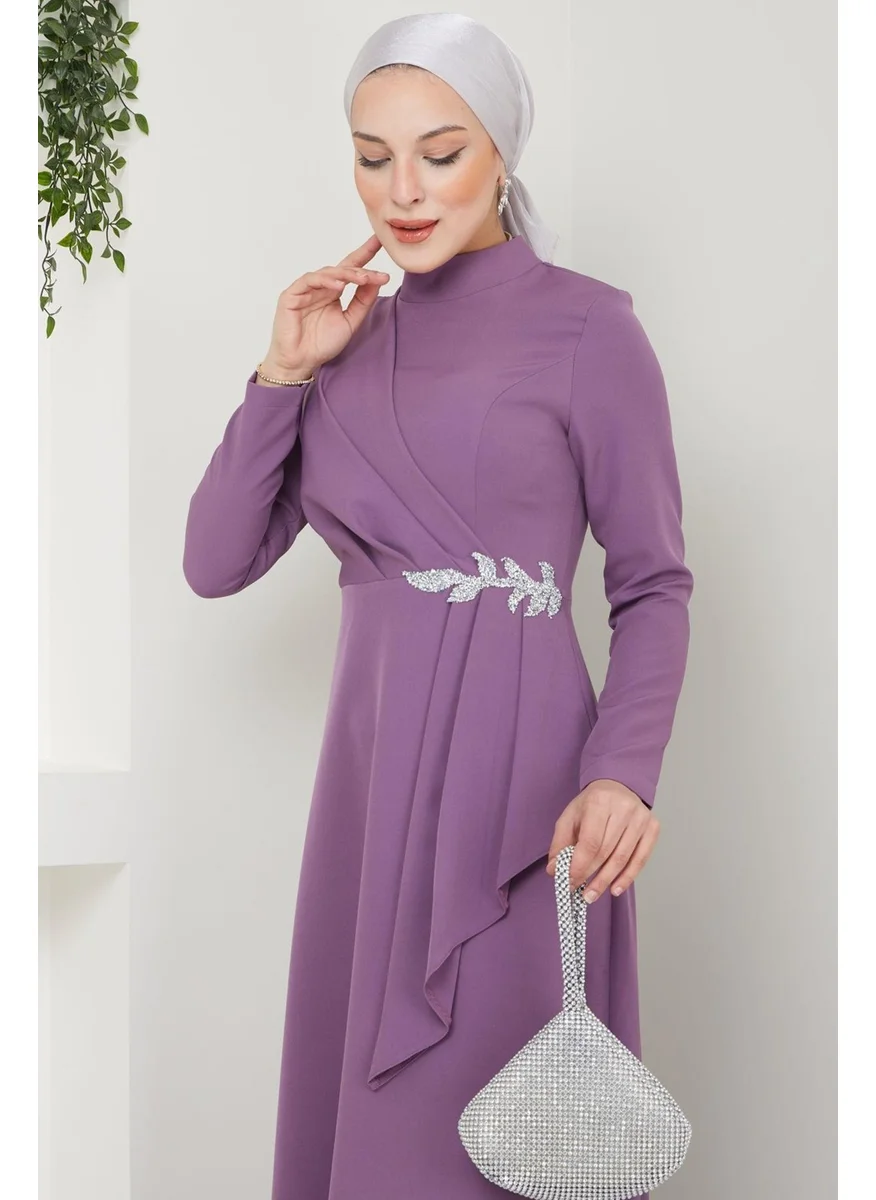 Esilanur Rana Hijab Evening Dress Lila