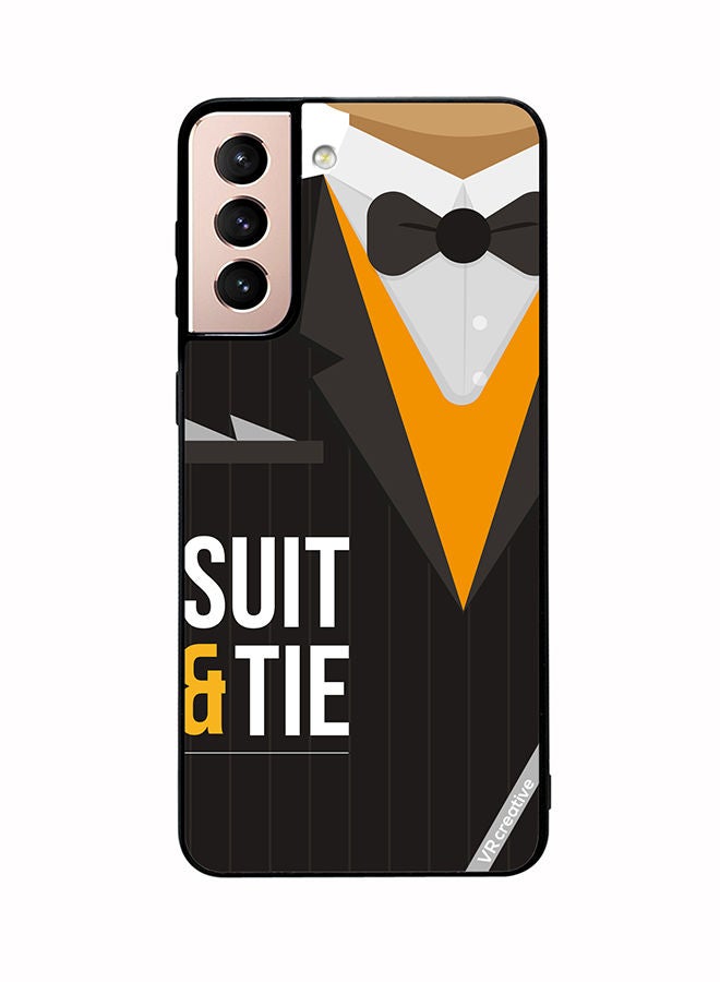 VR CREATIVE Protective Case Cover For Samsung Galaxy S21 Plus 5G Suit N Tie Design Multicolour - Image 1