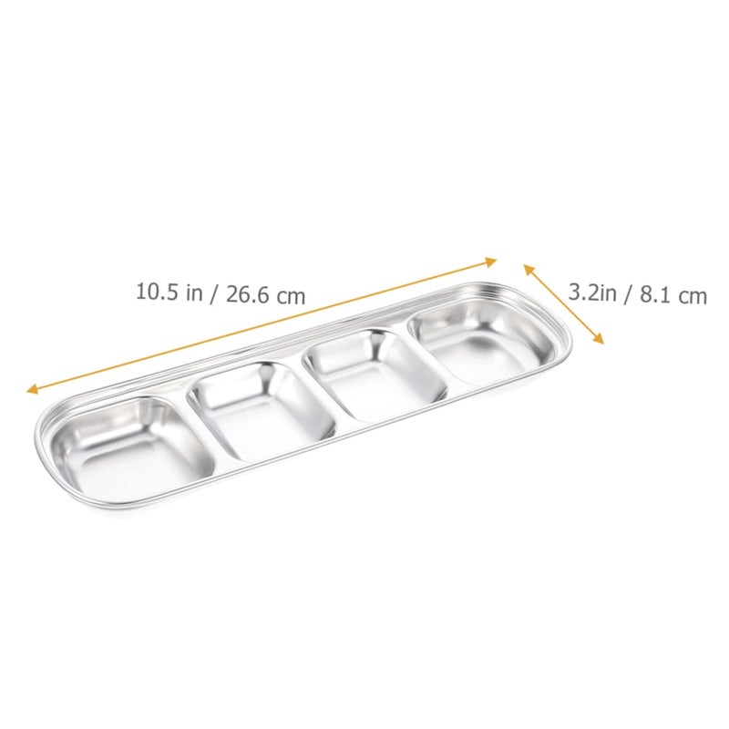 2Pcs Stainless Steel Mini Dipping Bowls Korean Style Soy Sauce Dishes Food Grade Serving Set - Image 3