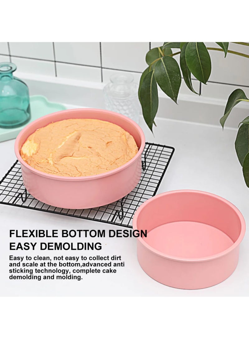 بلاك ستون قالب خبز دائري سيليكون غير لاصق, 25 × 6 سم, قالب كيك للكيك والكيش والتارت, آمن للاستخدام في الفرن, وردي, BSRP04 - Image 3