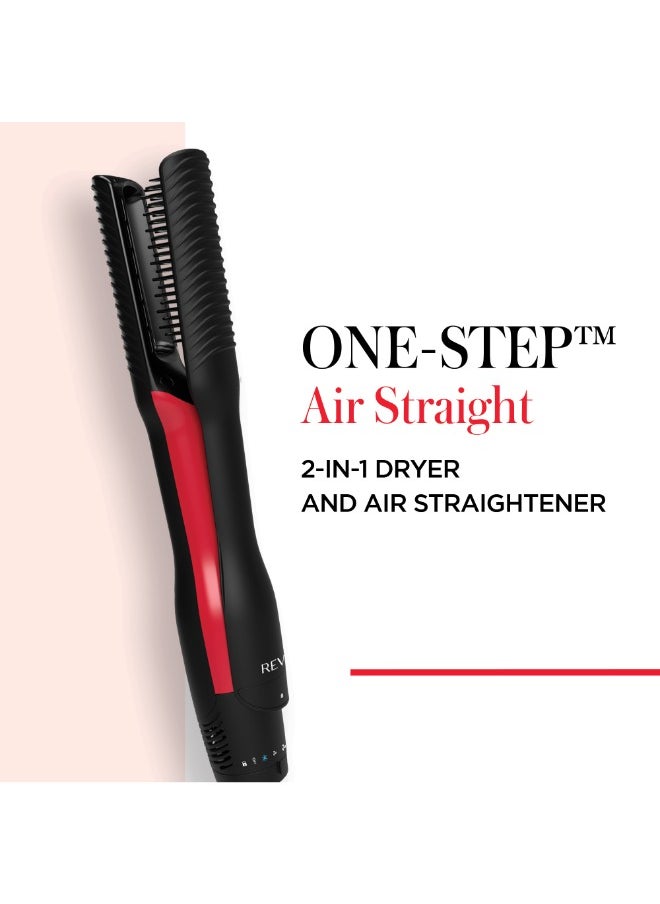 Revlon - 2-In-1 One-Step Air Straight Dryer And Straightener 6 Speed Settings Ceramic Tourmaline Teeth Unique Plates Infused With Argan Oil - Image 1