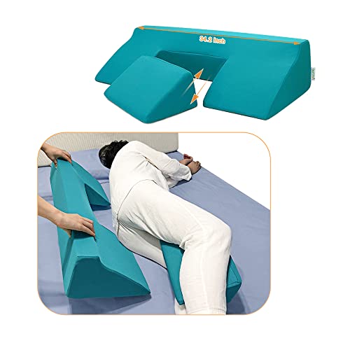 Mistuki Bedsore Turning Wedge Pillow Side Sleeping Body Positioning Anti Bed Sores Treatment Bedridden Elderly Patient Foam Cushion Prevent Pressure Ulcer Incline Wedge Medical Nursing Care After Surgery - Image 1