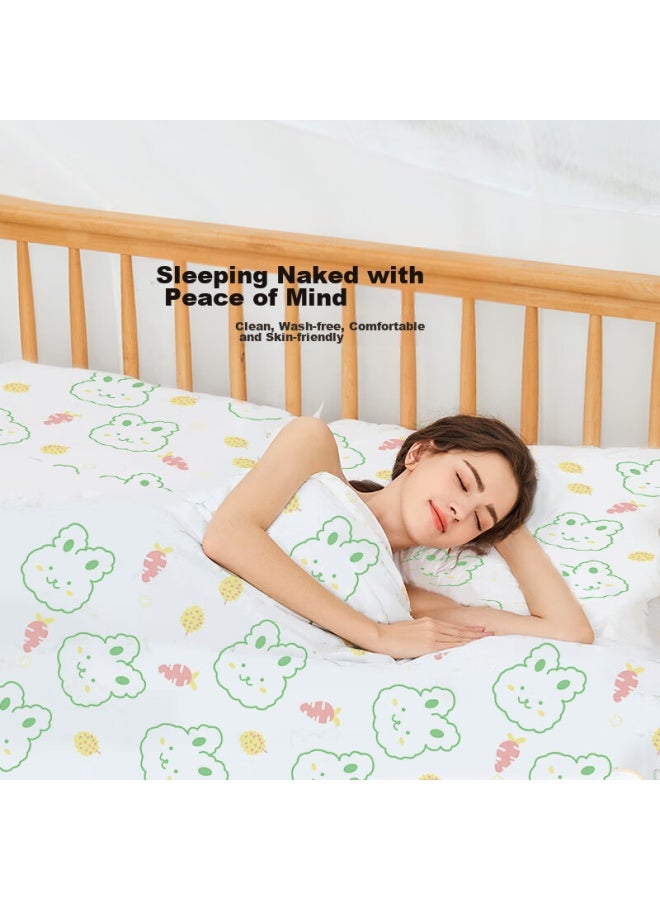 Jajalin Disposable Bedding Set, Three-piece Single Bed Cover And Pillowcase, Thickened Dirt-proof Sleeping Bag, Couple's Travel Bag, Anti-dirt For Business Trips - Image 2