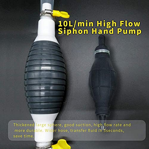 UI Intros Newest High Flow Siphon Hand Pump Portable Manual Car Fuel Transfer Pump for Gas Gasoline Petrol Diesel Oil Liquid Water Fish Tank with 2M Syphon Hose - Image 4