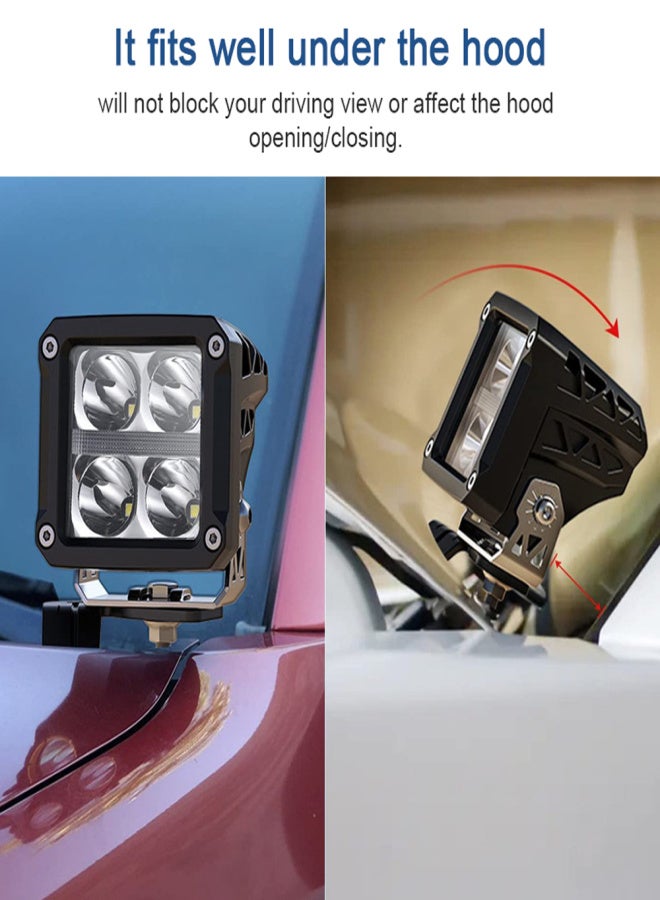 Hood Hinge Ditch LED Light Mount Bracket Aluminum Alloy Spotlights Bracket Replacement for Tacoma2016-2020 - Image 5