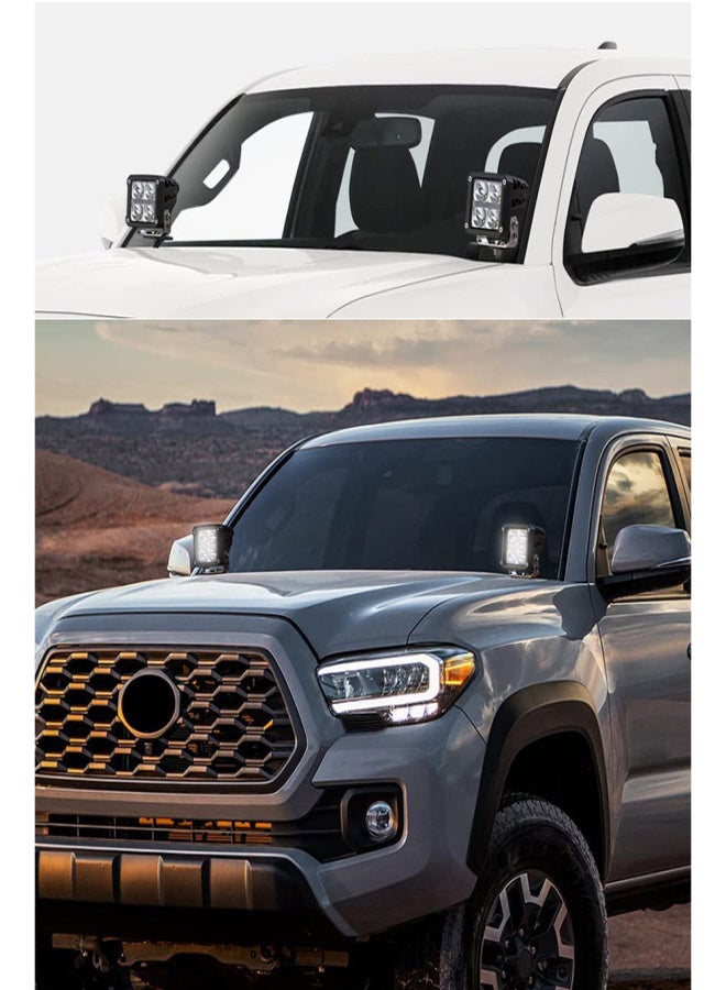 Hood Hinge Ditch LED Light Mount Bracket Aluminum Alloy Spotlights Bracket Replacement for Tacoma2016-2020 - Image 4