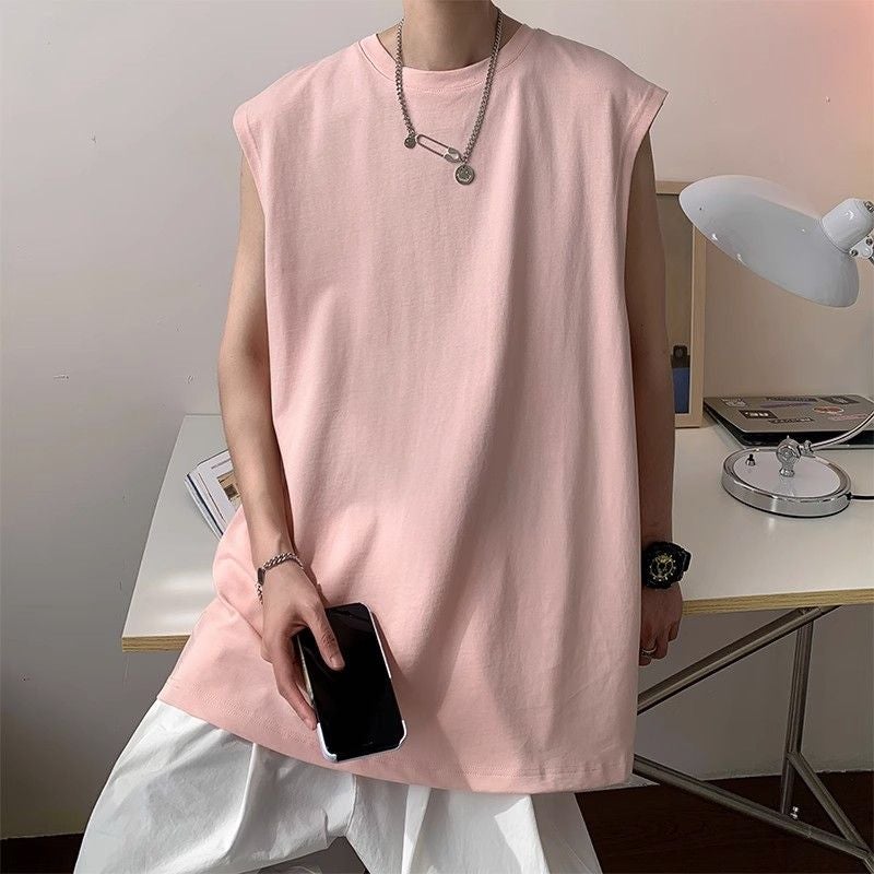 American White Fitness Vest Men'S Summer Student Basketball Sports Vest Oversize Sleeveless T-Shirt - Image 5