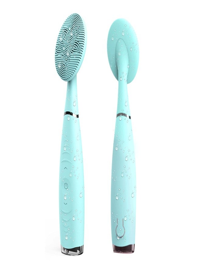 UMATRU Sonic Facial Cleansing Brush, 5 Adjustable Speed Waterproof Sonic Vibration Rechargeable Face Cleansing Brush for Deep Cleansing (Blue) - Image 1