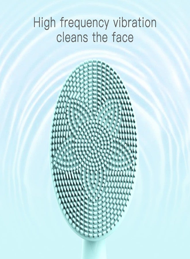 UMATRU Sonic Facial Cleansing Brush, 5 Adjustable Speed Waterproof Sonic Vibration Rechargeable Face Cleansing Brush for Deep Cleansing (Blue) - Image 2