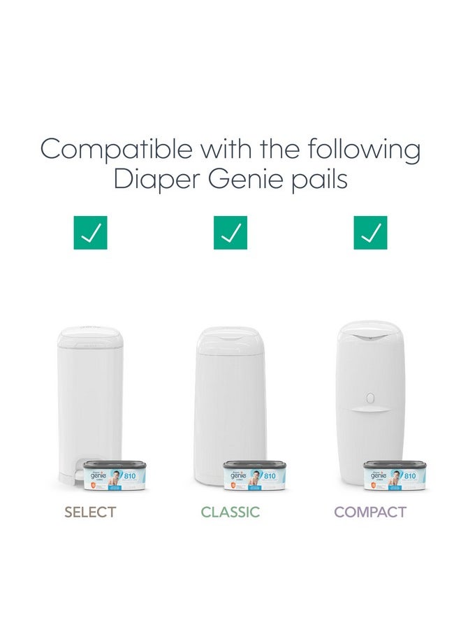 دايبر جيني يمكن لحفاضات Diaper Genie Jumbo+ Square Refill ذات الفيلم المستمر أن تستوعب ما يصل إلى 1080 حفاضة بحجم حديثي الولادة لكل عبوة.  - Image 3