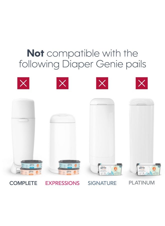 دايبر جيني يمكن لحفاضات Diaper Genie Jumbo+ Square Refill ذات الفيلم المستمر أن تستوعب ما يصل إلى 1080 حفاضة بحجم حديثي الولادة لكل عبوة.  - Image 4