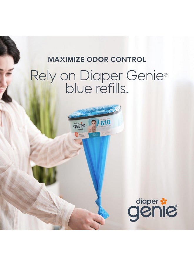 دايبر جيني يمكن لحفاضات Diaper Genie Jumbo+ Square Refill ذات الفيلم المستمر أن تستوعب ما يصل إلى 1080 حفاضة بحجم حديثي الولادة لكل عبوة.  - Image 2