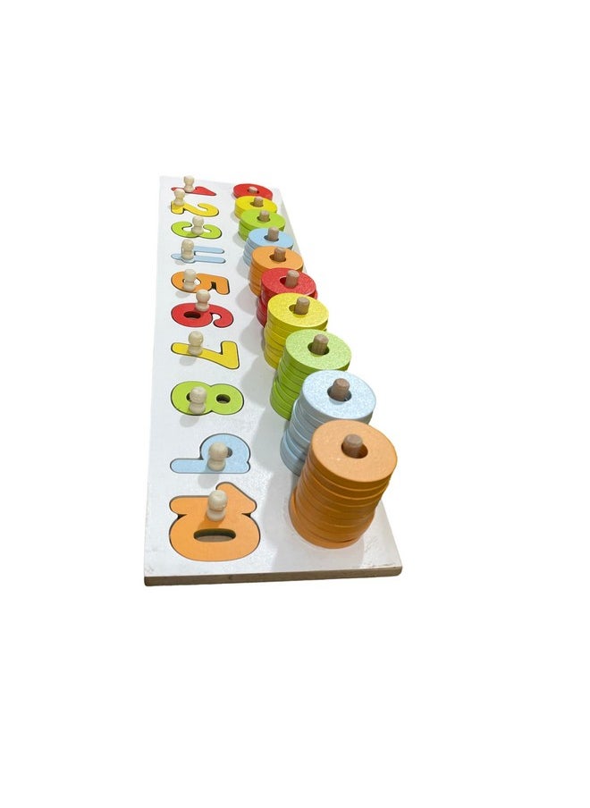 Kinder Creative Kinder Creative Peg Number Ring Counting Set,Chunky Stacking Farm Animals Puzzle,Alphabet & Numeric Magnetic Fishing Game, Educational Puzzle and Toys for Kids Pack of 3  - Image 3