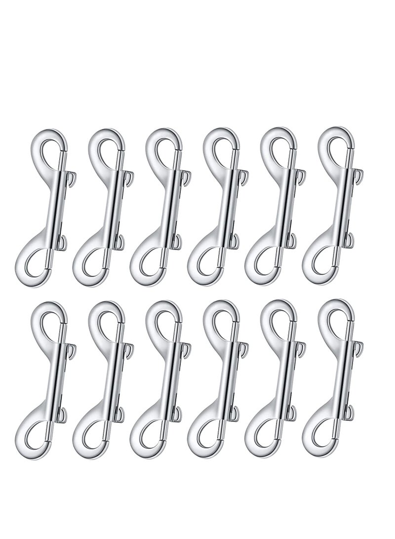 12 قطعة سنون مزدوجة النهاية مشابك زنبركية من سبائك الزنك مقاطع مزدوجة لربط حزام الكلب والأسوار وسلاسل المفاتيح وإكسسوارات الحيوانات الأليفة وأدوات الخيل وأغراض التغذية. - Image 1