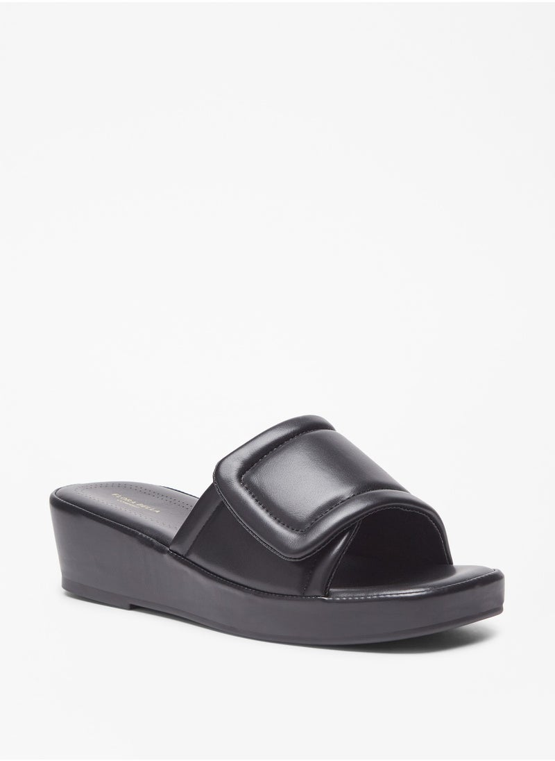 Flora Bella By Shoexpress - Women Solid Slip-On Flatform Heels Sandals - Image 1