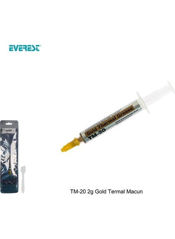 Everest Tm-20 2gr High Performance Gold Thermal Paste + Application Apparatus  - Image 3