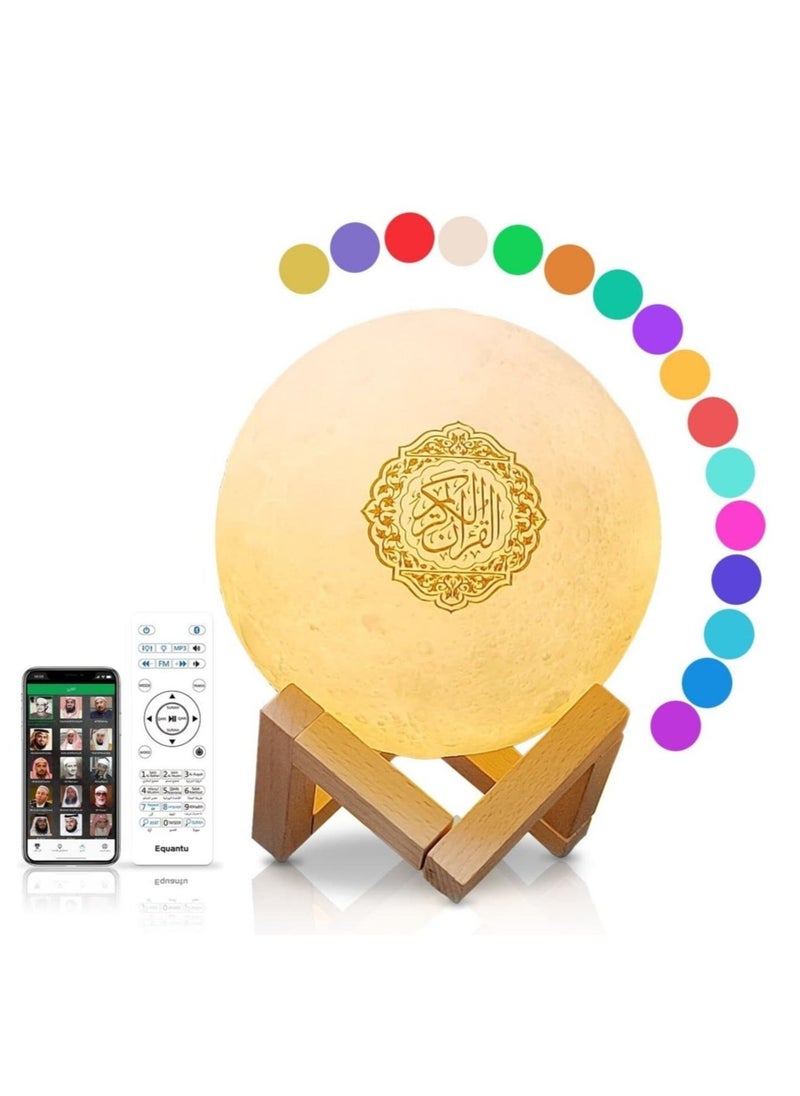 ELTRAZONE Moon Lamp Quran Speaker  Kids Night Light Galaxy Lamp 7 Colors LED 3D Star Moon Light with Stand Remote & Touch & APP Control USB Rechargeable Quran Recitation Eid Mubarak hajj Gifts  - Image 1