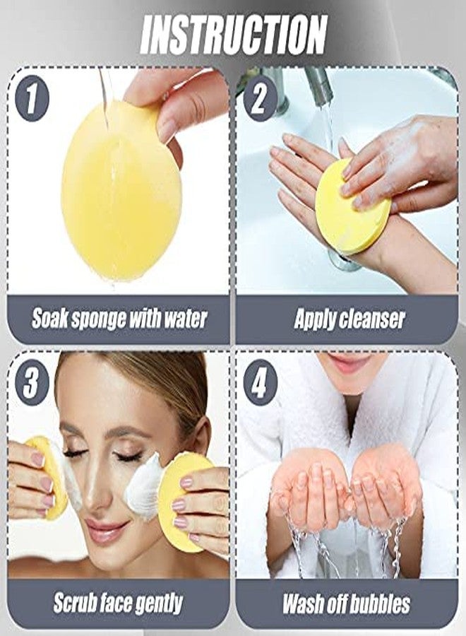 Calitate24 6Pcs Compressed Facial Sponges For Face Cleansing - 100% Natural Eco Friendly Facial Sponges For Estheticians - Round Makeup Sponges Travel Makeup Remover Pads - Reusable Face Sponge - Image 5
