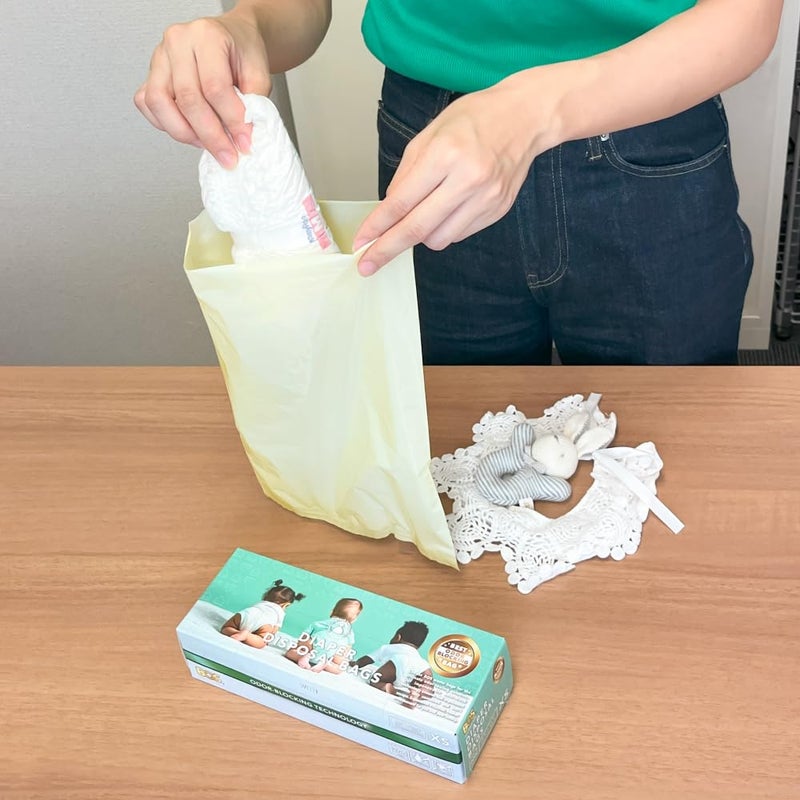 BOS, Odor-Sealing Dirty Diaper Trash Bags - Disposable Bags - Scent & Smell Free (X-Small) - Image 2