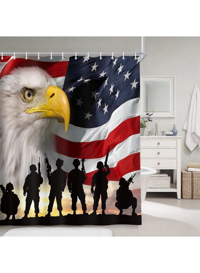 NYMB Wallpaper Shower Curtains, Art Print,Fabric Waterproof Shower Curtain, Bathroom Accessory Sets, Hooks Included 70"X70" Multi - Image 1