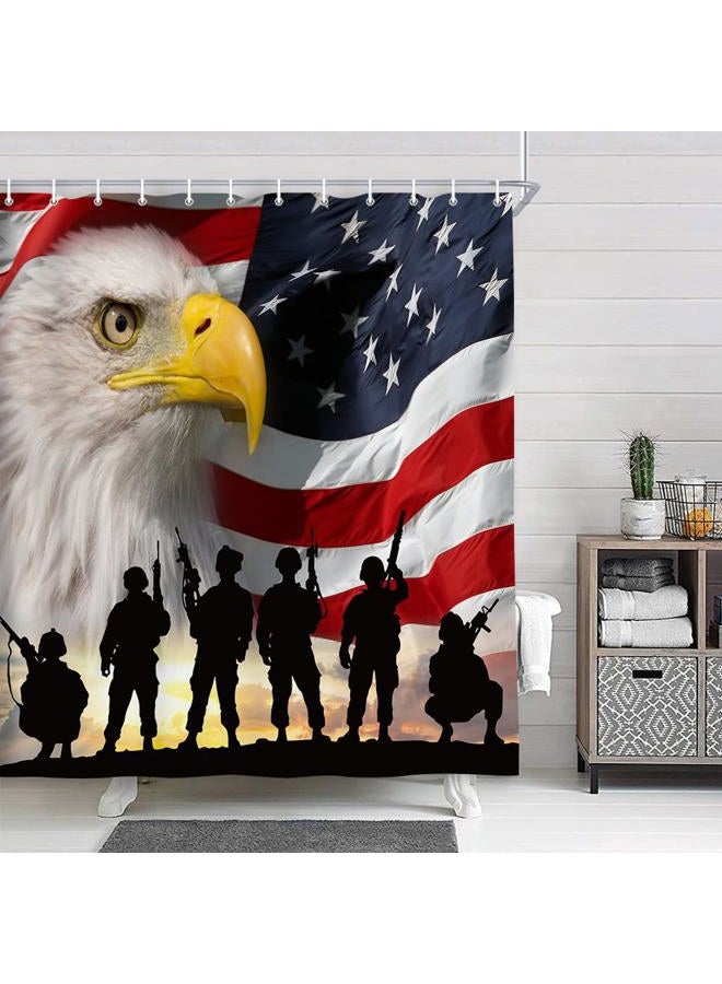 NYMB Wallpaper Shower Curtains, Art Print,Fabric Waterproof Shower Curtain, Bathroom Accessory Sets, Hooks Included 70"X70" Multi - Image 2