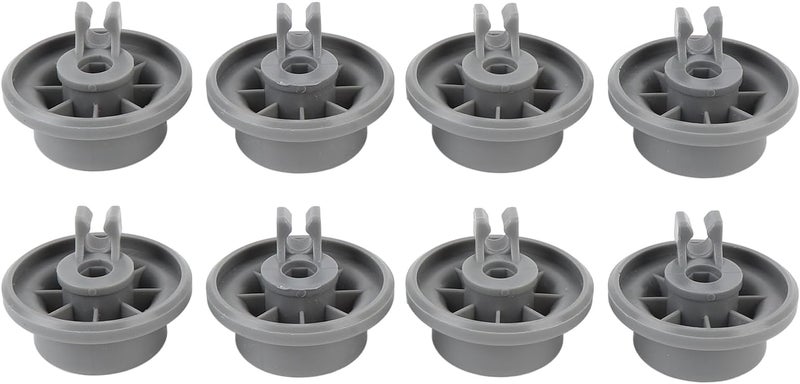 Dishwasher Lower Rack Wheels 8Pcs Plastic Replacement Parts 1.42 Inch Diameter, Durable ABS Material - Sturdy Design, Easy Installation, Compatible with Multiple Models - Image 1