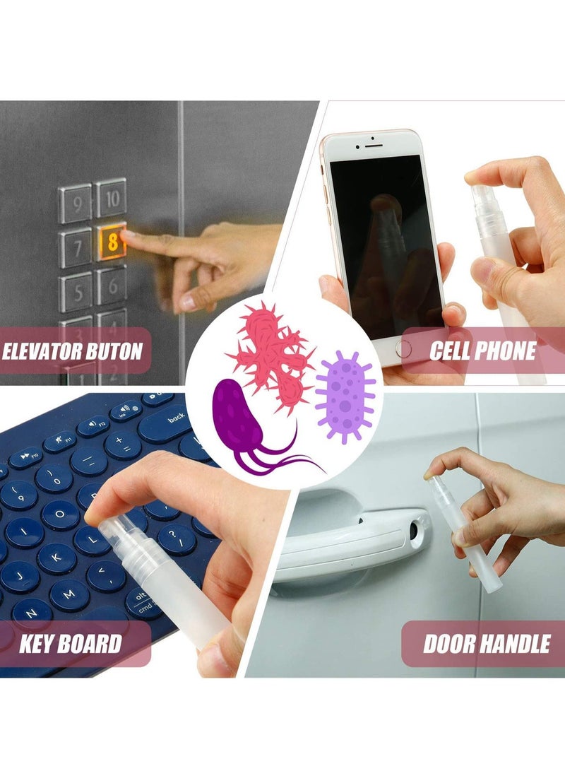 Spray Bottle Perfume Bottle Refillable Mist Plastic Mini Spray Bottle Portable Empty Perfume Bottle Atomizer for Travel Fragrance Makeup Tool 20 Pieces 10ml (Black and White) - Image 3