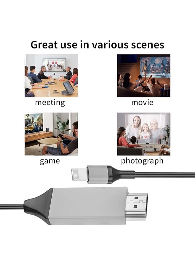 Lightning to HDMI Cable – Connect iPhone or iPad to TV – Full HD Video Adapter for Easy Screen Mirroring - Image 2