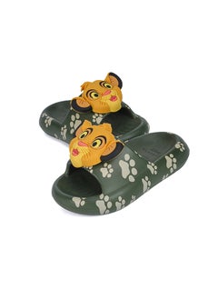 UrbanHaul UrbanHaul Boys Disney Lionking Print Slip on Sliders For Kids Suitable for Daily Use :- Green  - Image 2