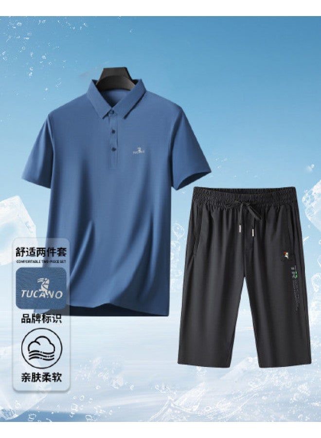 Tucano Loose And Comfortable Minimalist Set, Summer Casual Sporty Breathable Cool Two-piece, High-end Fashionable Men's Wear - Image 1
