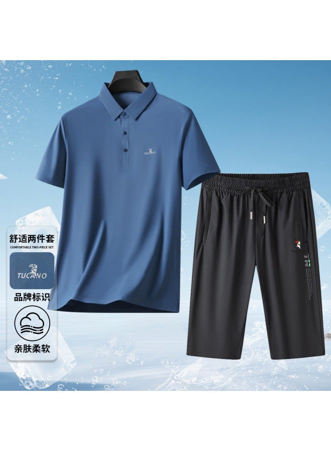 Tucano Loose And Comfortable Minimalist Set, Summer Casual Sporty Breathable Cool Two-piece, High-end Fashionable Men's Wear - Image 2