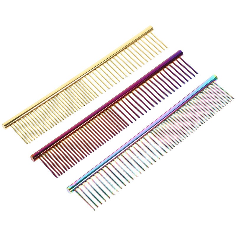 Alasum 3 Piece Pet Grooming Comb Set With Lightweight Aluminum Body Dematting Hair Removal Travel Portable Combs For Dogs And Cats - Image 2