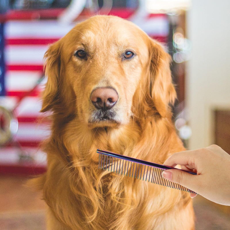 Alasum 3 Piece Pet Grooming Comb Set With Lightweight Aluminum Body Dematting Hair Removal Travel Portable Combs For Dogs And Cats - Image 4